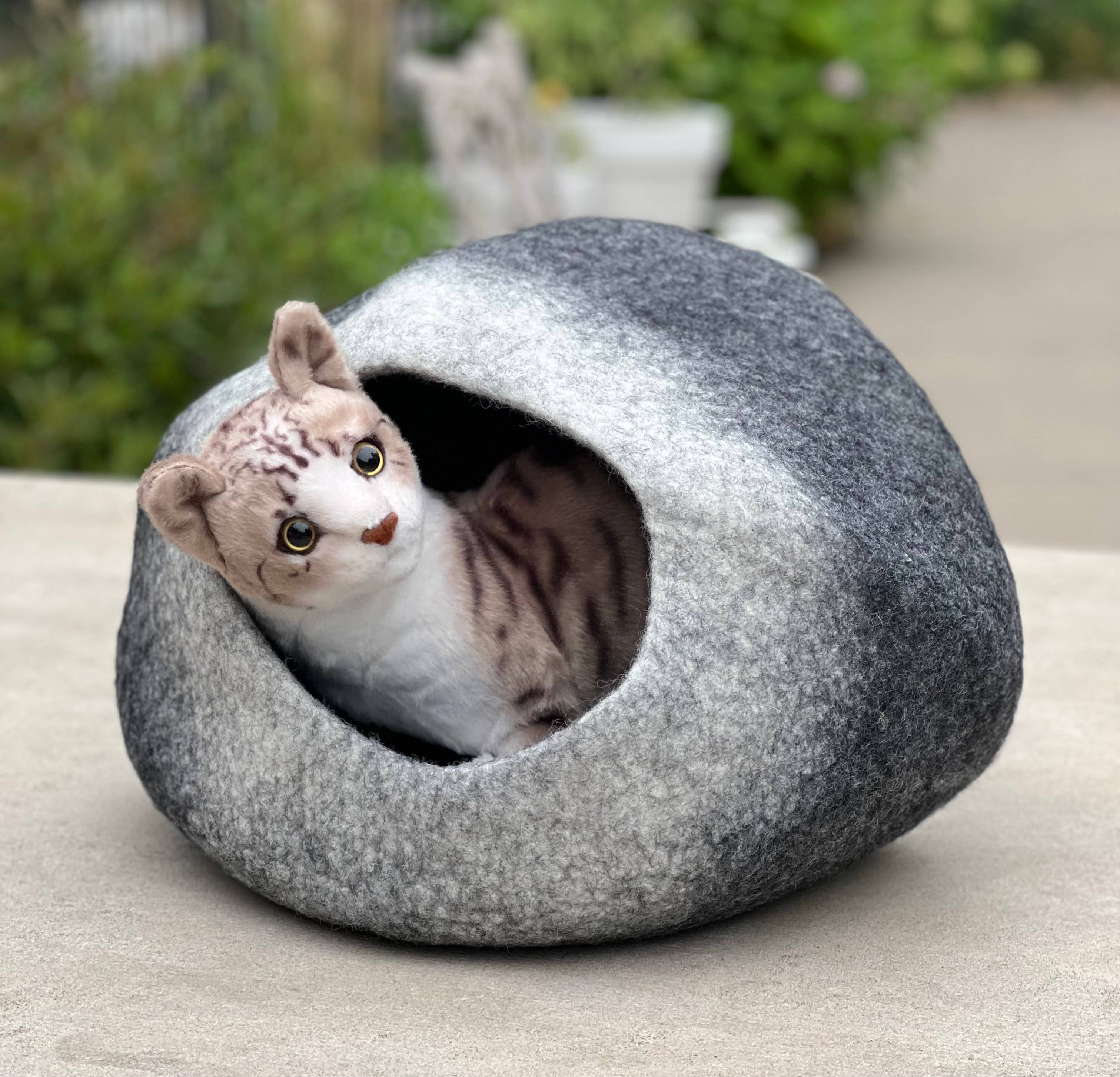 Lungta Imports – casota - Gato e cão por atacado – Caverna para Gatos de Lã Tingida à Mão / Cama e Casa Quente para Gatos29