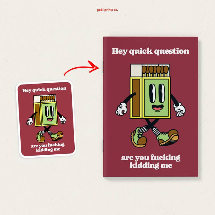 Gobi Prints Co. - Wholesale Notebook - Sticker Design | Saddle Bound Journal Notebook