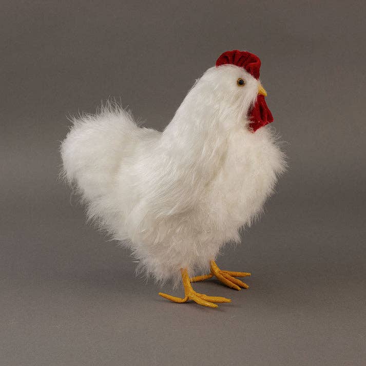 Zucker Feather Products - Vente Figurine décorative - Décoration Coq de Ferme Blanche1