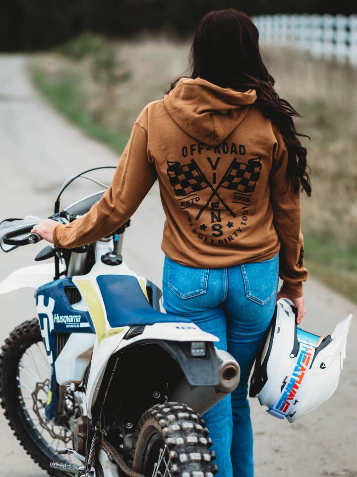 Finish Line Unisex Pullover Hoodie for wholesale by Off Road Vixens Clothing Co.