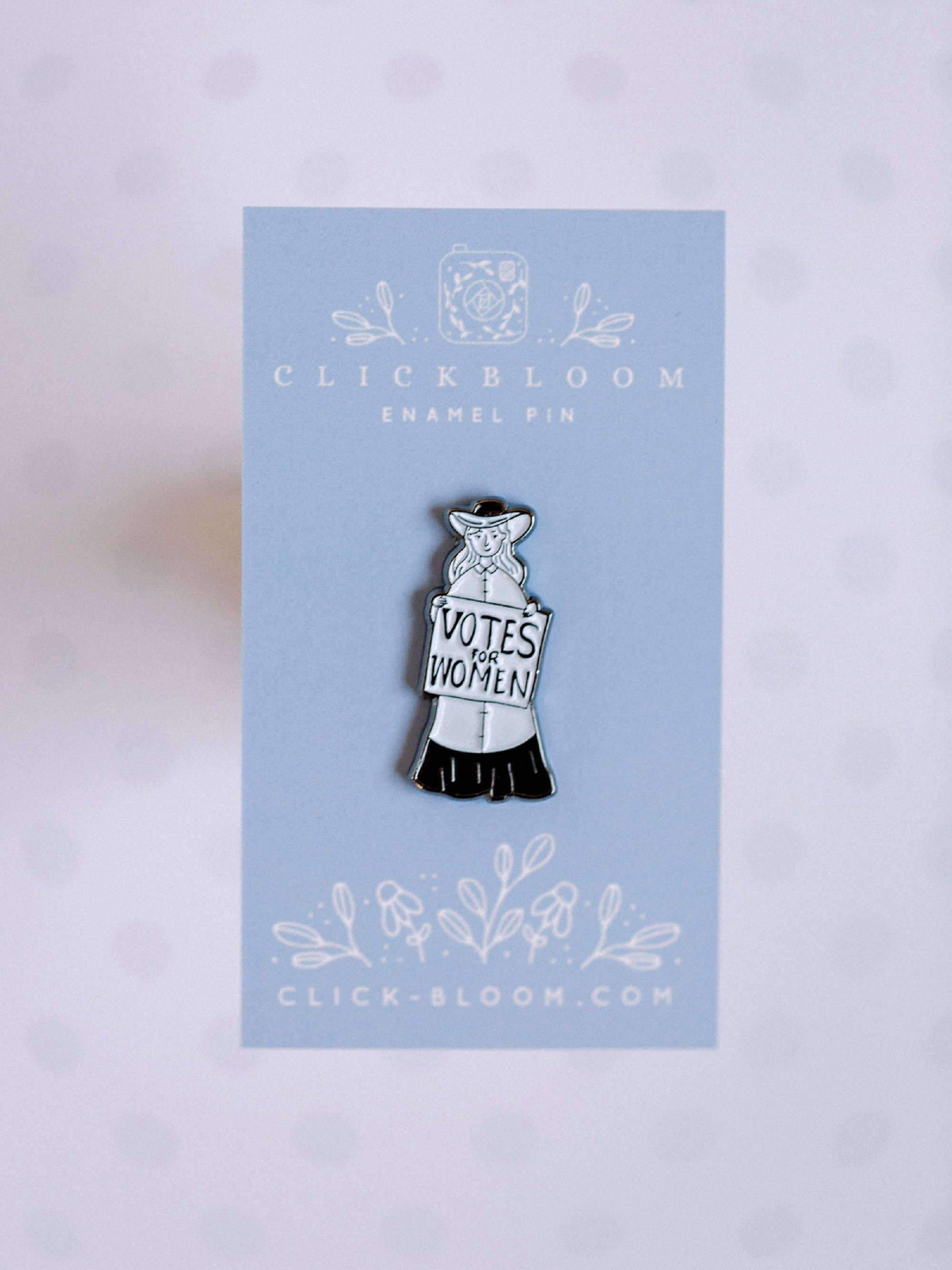 Click Bloom - Wholesale Lapel Pin/Button - Votes for Women Suffragette Enamel Pin3