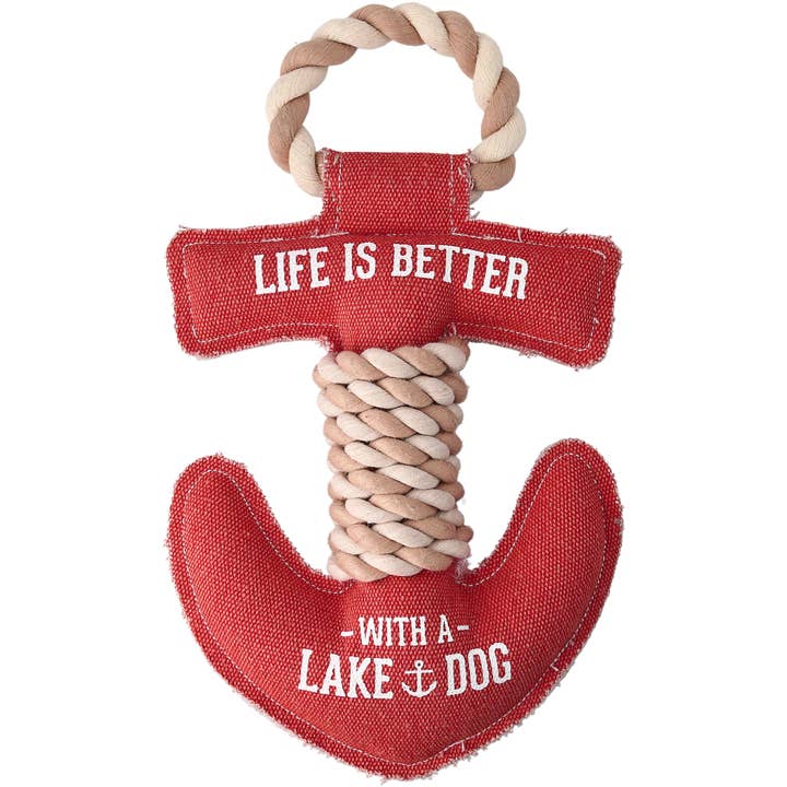Lake Dog - 12" Canvas Dog Toy on Rope for wholesale by Pavilion