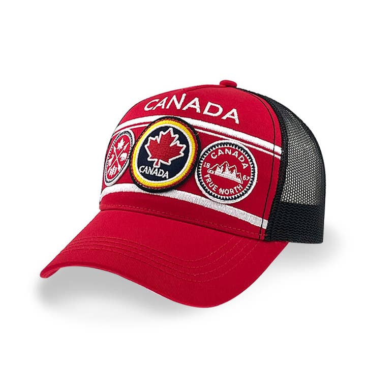 Canada patch embroidery trucker hats for wholesale by Northern Icons Canada