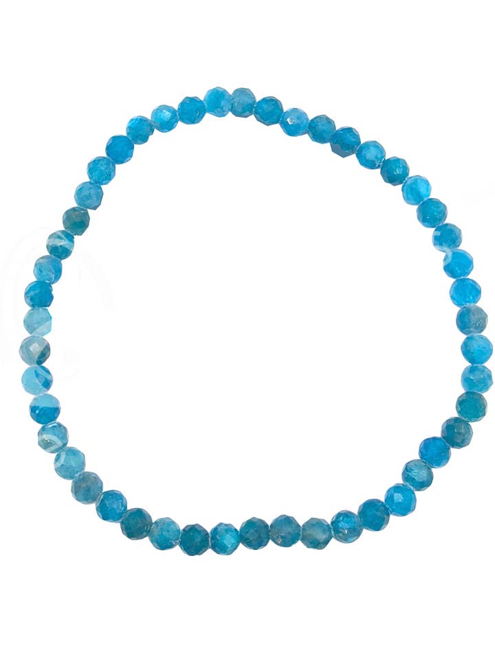(PC)ARMBÅND - FASETTEREDE STENPERLER APATIT (4 MM) 7,25-7,45 for engroshandel hos Oceanic Linkways Inc