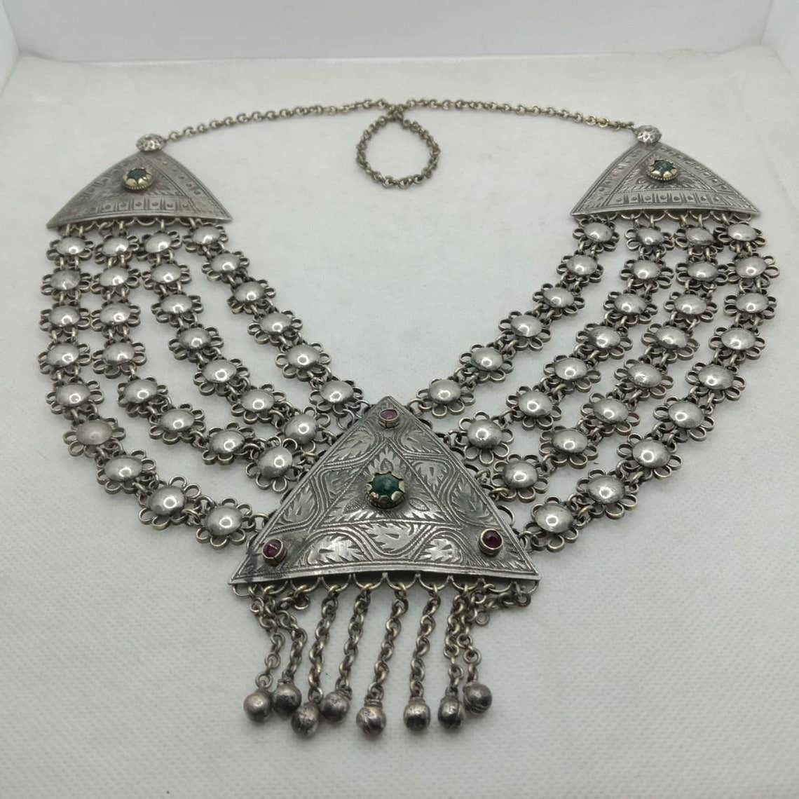 vintarust - Wholesale Bib Necklace - Ethnic Multilayers Bib Necklace, Tribal Boho Kuchi Necklace1