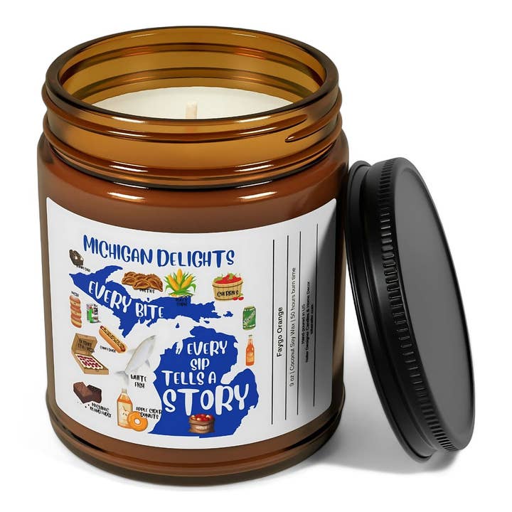 Nefer Designer Candles & Home Decor - Wholesale Travel Candles - Michigan Delights | State Candles