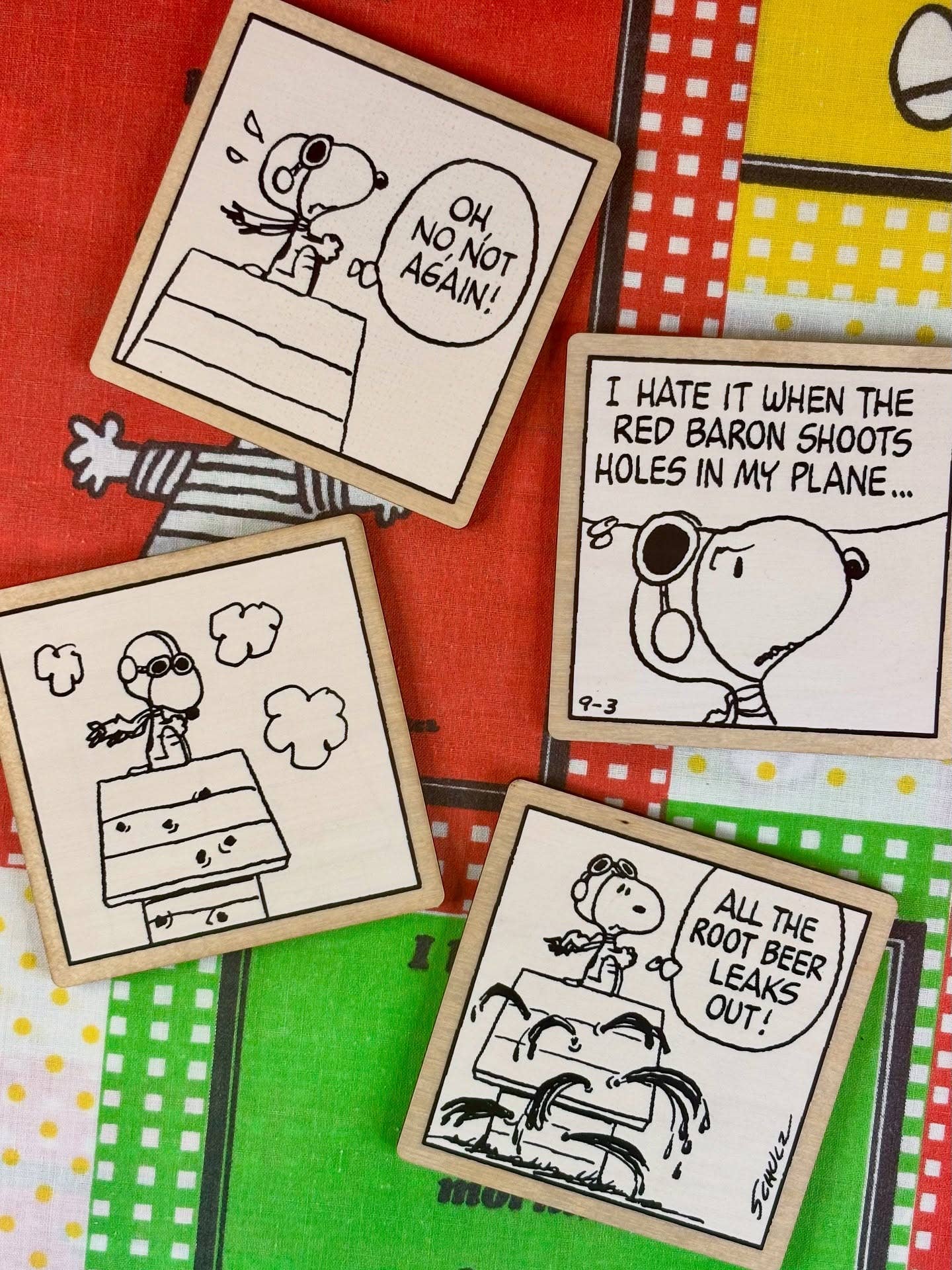 LaserMach - Wholesale Onderzetters - Peanuts® / Snoopy Onderzetter Set – 3 sept. 1980 (Set van 4)8