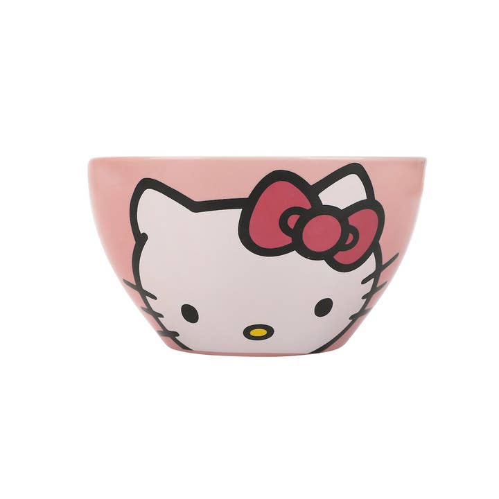 Bioworld Merchandising - Wholesale Decorative Plate/Dish/Bowl - Hello Kitty 20 oz. Ceramic Ramen Bowl with Chopsticks2