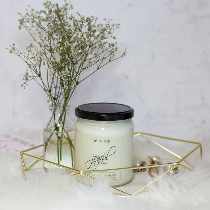 All Natural Unscented Soy Candles 16 oz for wholesale by Joyful Home Inc.