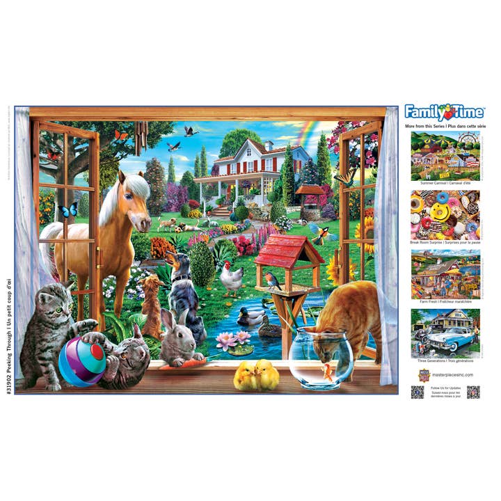 Masterpieces Puzzles - Wholesale Puzzle - Kids - Family Time - Peeking Through 400 Piece Puzzle