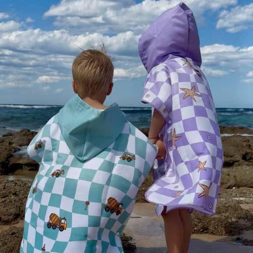 LESIMO - Wholesale Hooded Towel - Kids & Baby - 【Upgraded Edition】Sand Free Kids Hooded Towel - Busy Trucks7