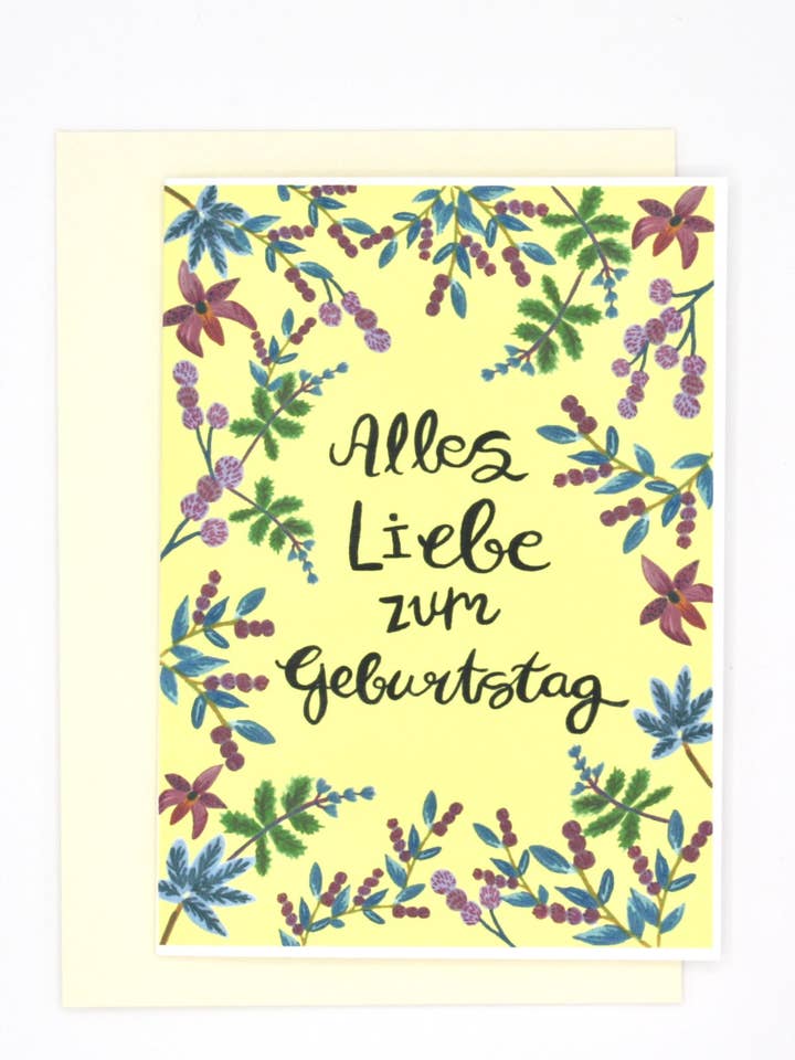 Carte florale printanière colorée | Carte d'anniversaire pour la vente par Colourina Design