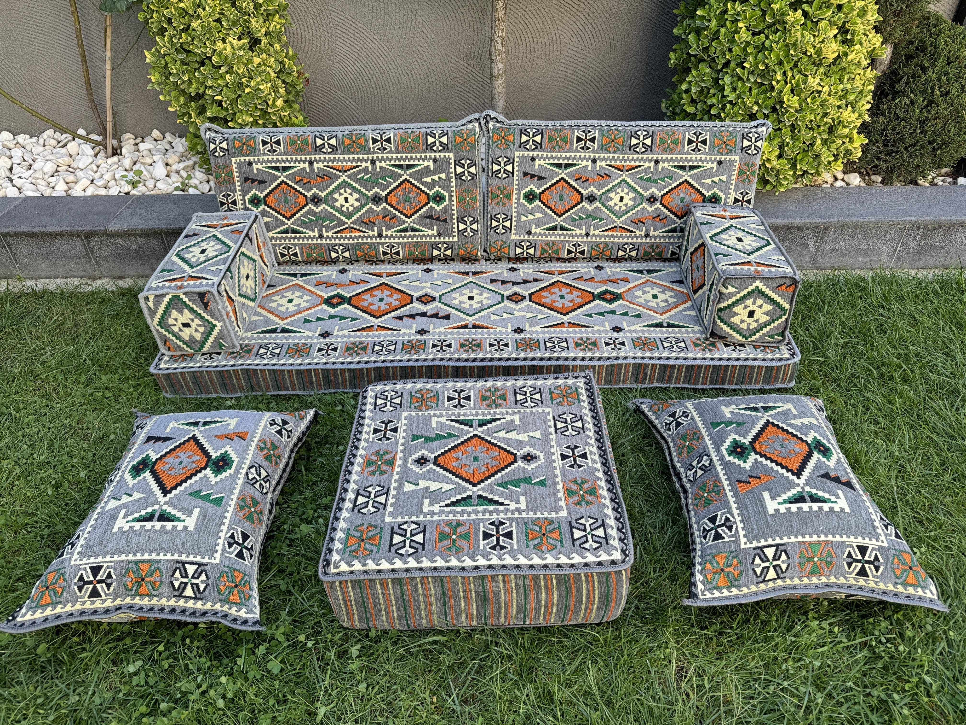 The Loom Wholesale – wholesale Ottoman – Handmade Floor Seating - Kilim Patterned Ottoman Floor Sofa13