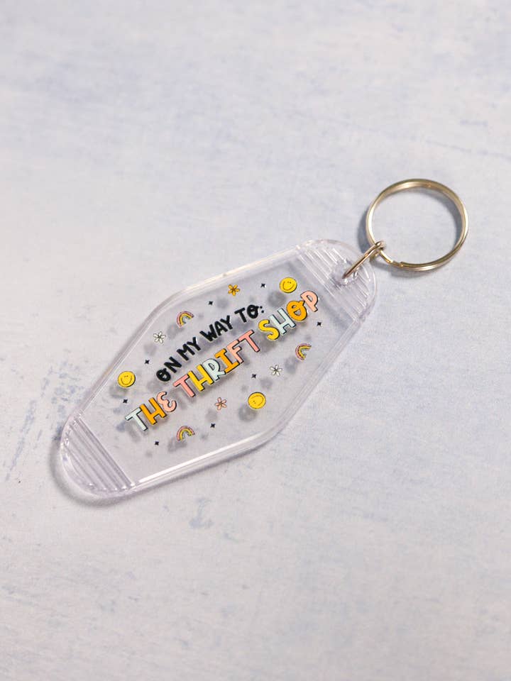 Auf dem Weg zum Secondhandladen-Schlüsselanhänger für den Großhandel von Creative Coast