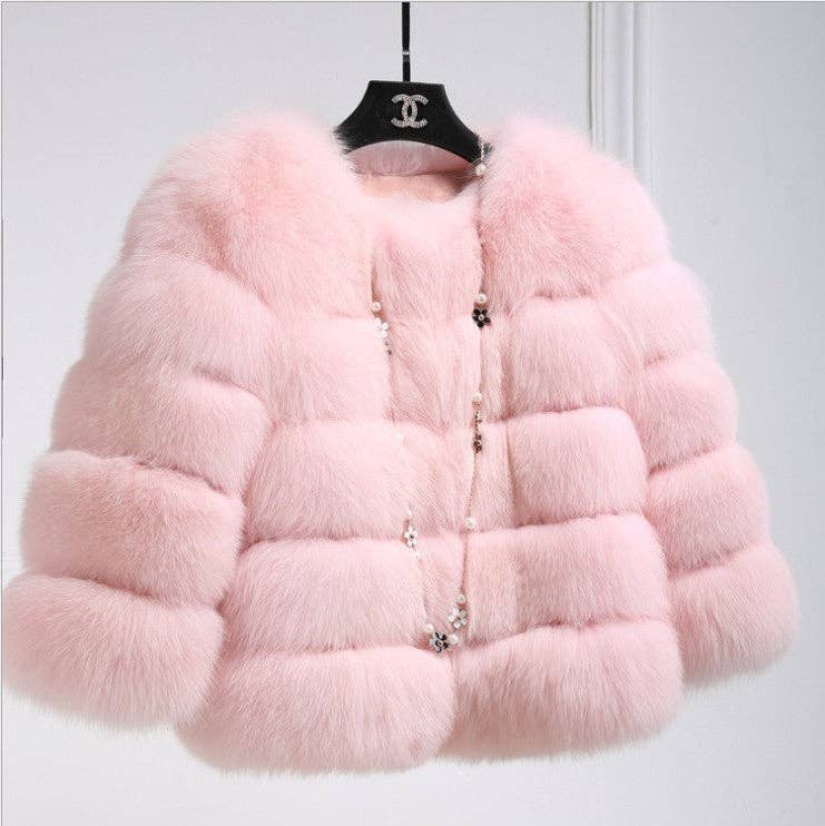 Marayn – wholesale Jacket – Women's – Luxury Faux Fox Fur Short Jacket for Women18