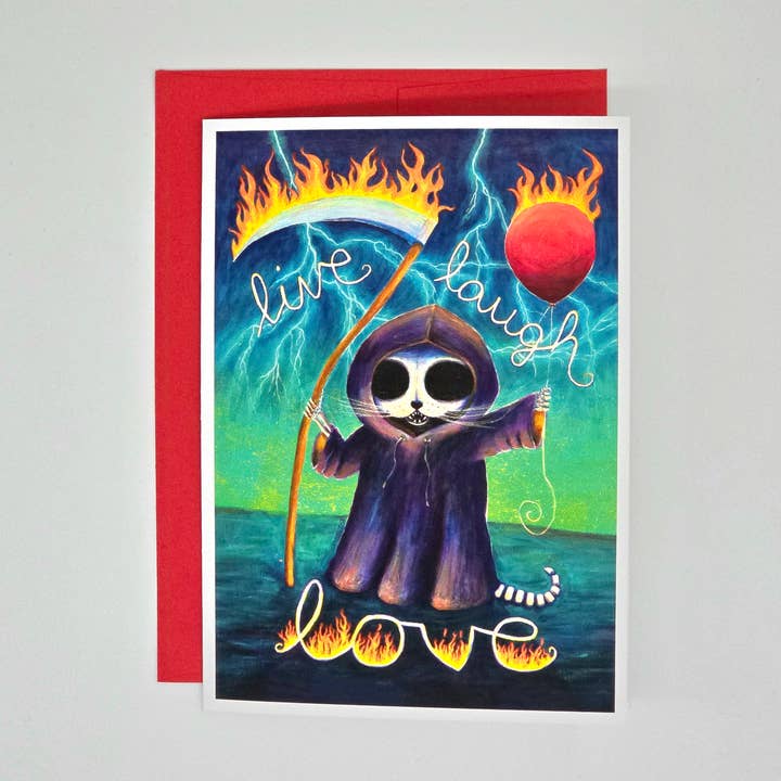 Live Laugh Love – Card | A6 for wholesale by Comic Relief Art by Martha Hull