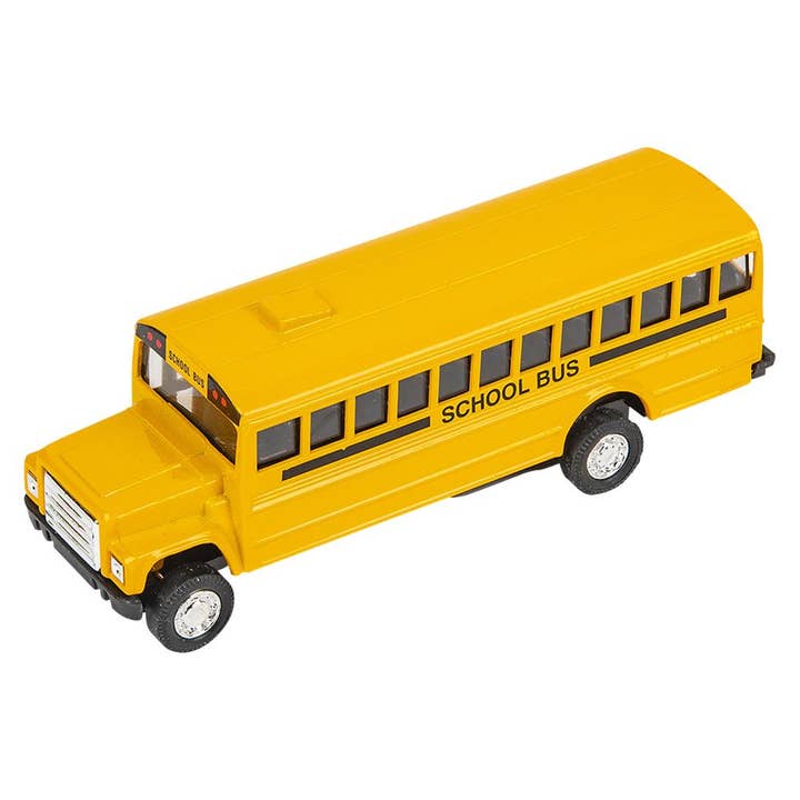 The Toy Network - Wholesale Toy Car/Truck - Kids - 5" Diecast Pull Back School Bus2