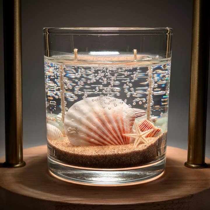 Sea Shell Beach Treasure Gel Candle – Real Coastal Keepsake for wholesale by Devonian Coast