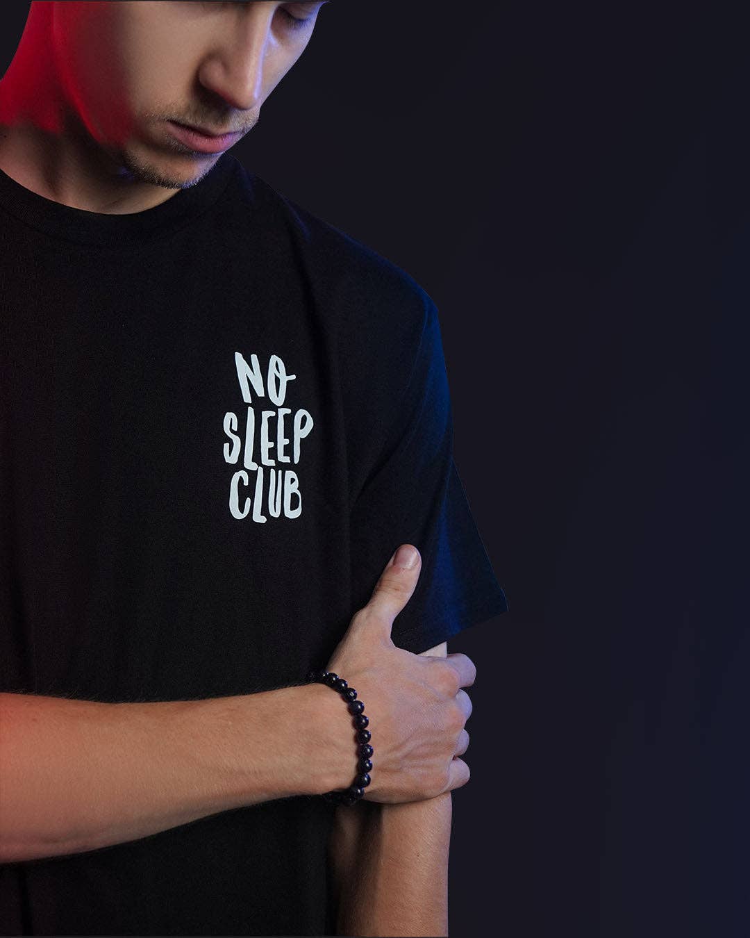RAVE Clothing – wholesale Screen printed t-shirt – Men′s – No Sleep Club t-shirt in black8
