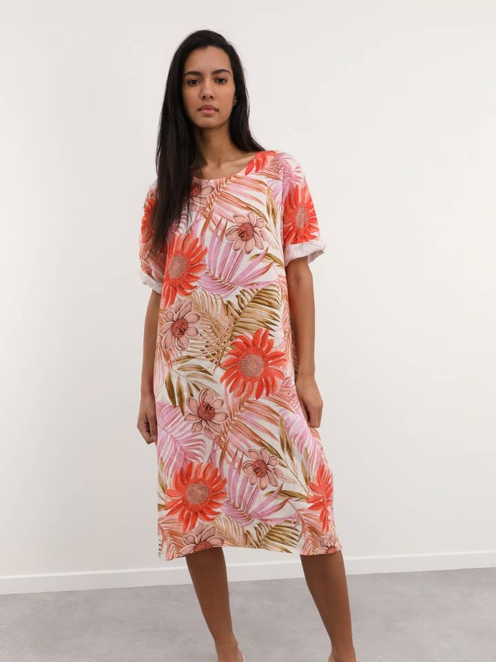 dress 2282 100% Linen for wholesale by la maison des fibres naturelles