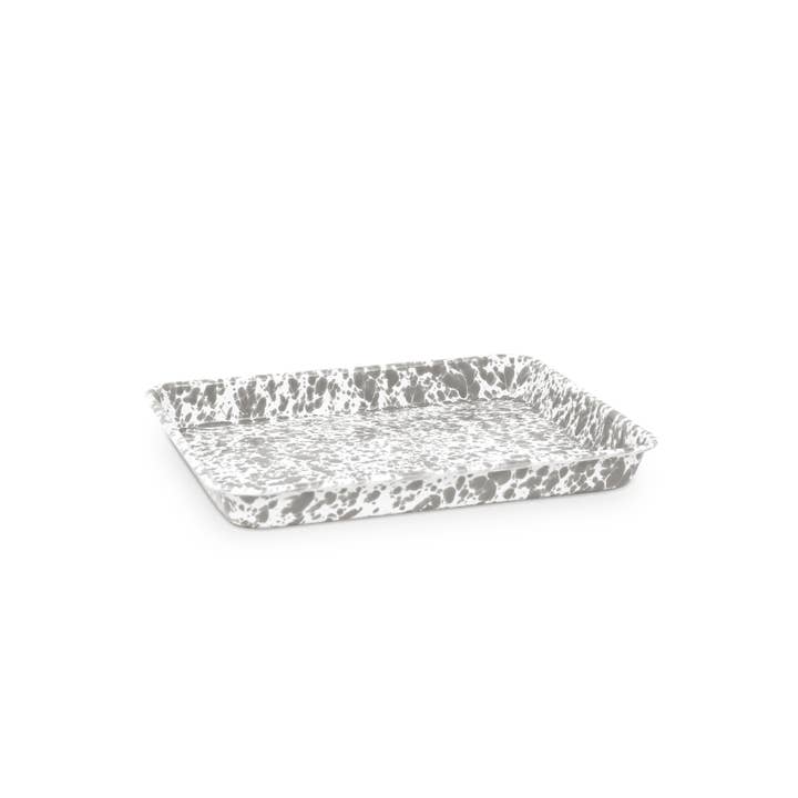 Crow Canyon Home - Wholesale Serving tray - Splatter Enamelware Small Rectangular Tray6