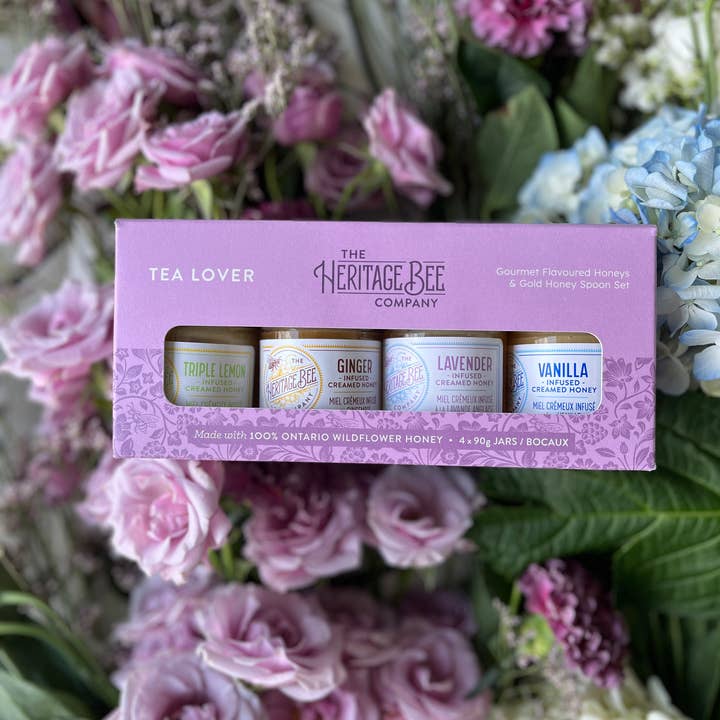 Heritage Bee Co. - Wholesale Honey - TEA LOVER Gourmet Honey Gift Sets & Gold Spoon0