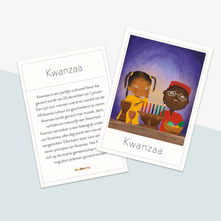 Kieskleurig - Venta al por mayor Tarjetas de aprendizaje - Niños y bebés - Fiestas anuales: juego de tarjetas Waldorf incluido