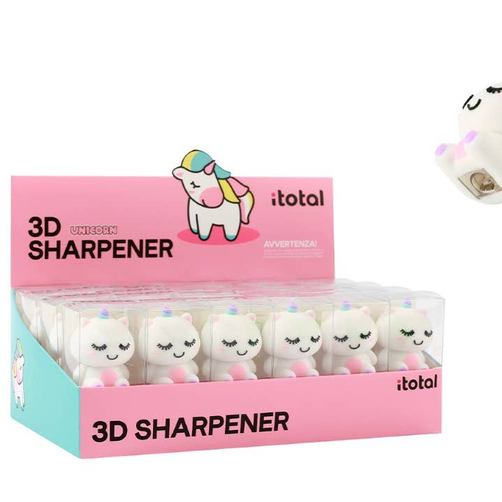3D Sharpener Unicorn Display 24 Pcs for wholesale by I-Total, I-Drink