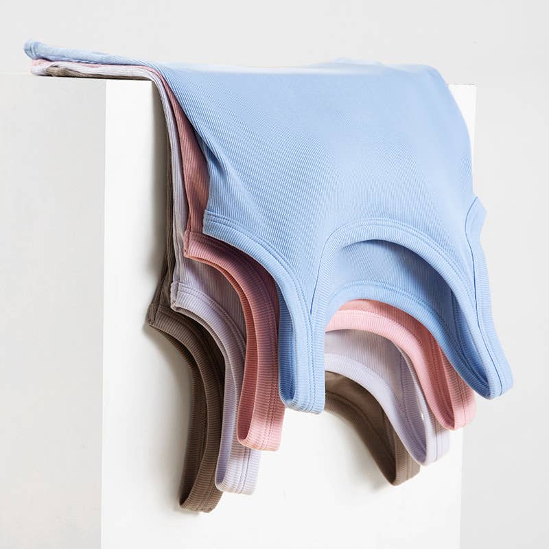 Rosa Clothing - Wholesale Tank Top - Women's - Essential basic rib tank top with built in bra in 13 colors22