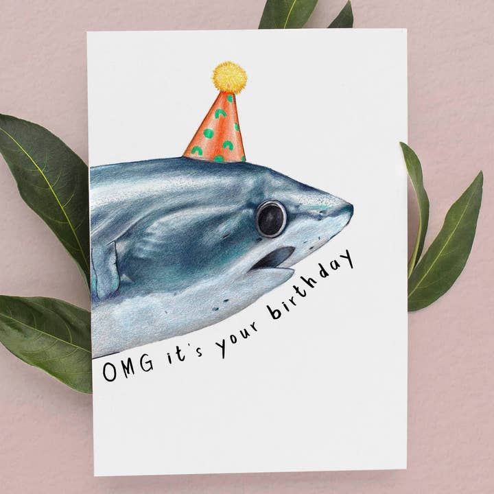 Beth Goodwin Designs - Wholesale Birthday Card - Funny Shark Card | Fish Greetings Cards | Birthday Cards