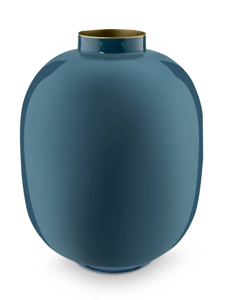 PIP - Vase métal Bleu 32cm pour la vente par Pip Studio