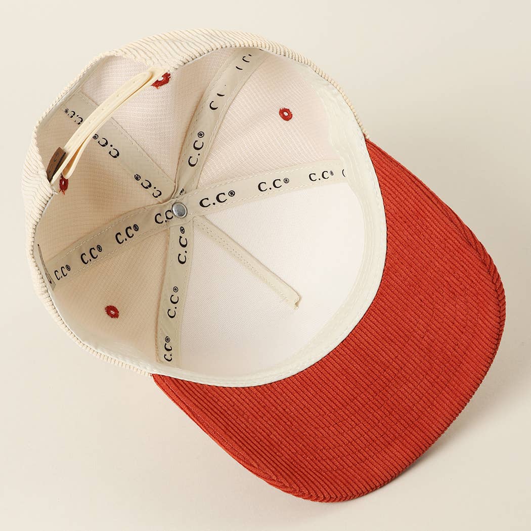 Fashion City - Wholesale Trucker Hat - Unisex - Dead Inside Skull Spooky Vibe Corduroy Trucker Cap8