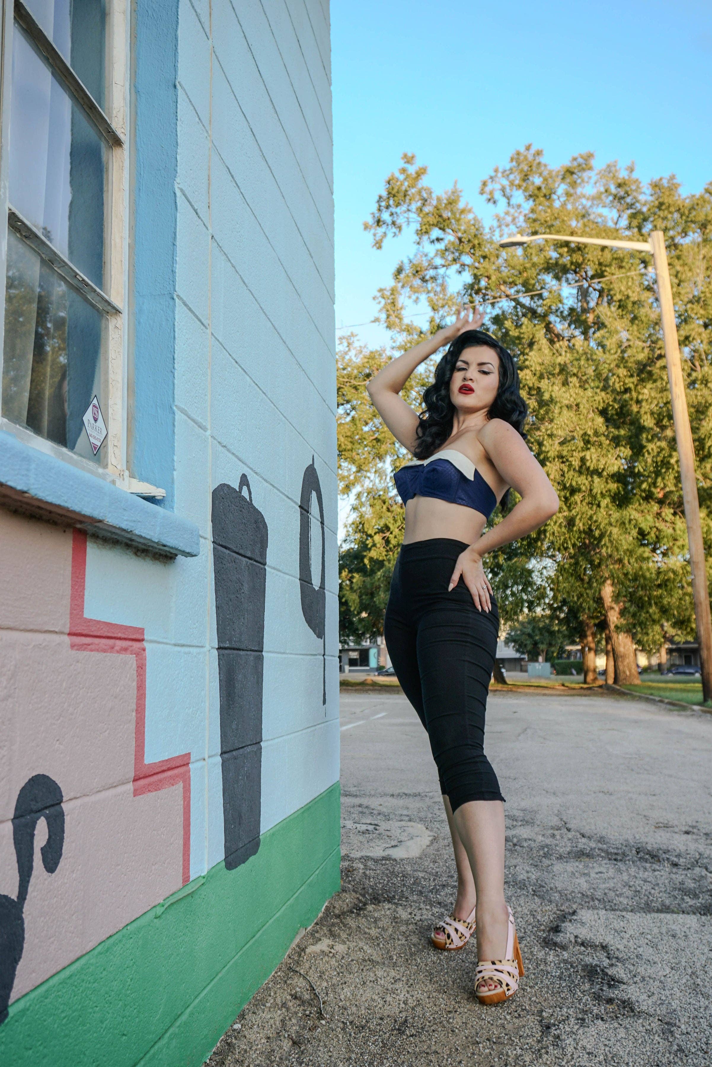 Lucky Lou Shoes - Wholesale Platform Heels - Women's - Rockin' Tiki - with a Vixen Pink Leather and Leopard Slingback2