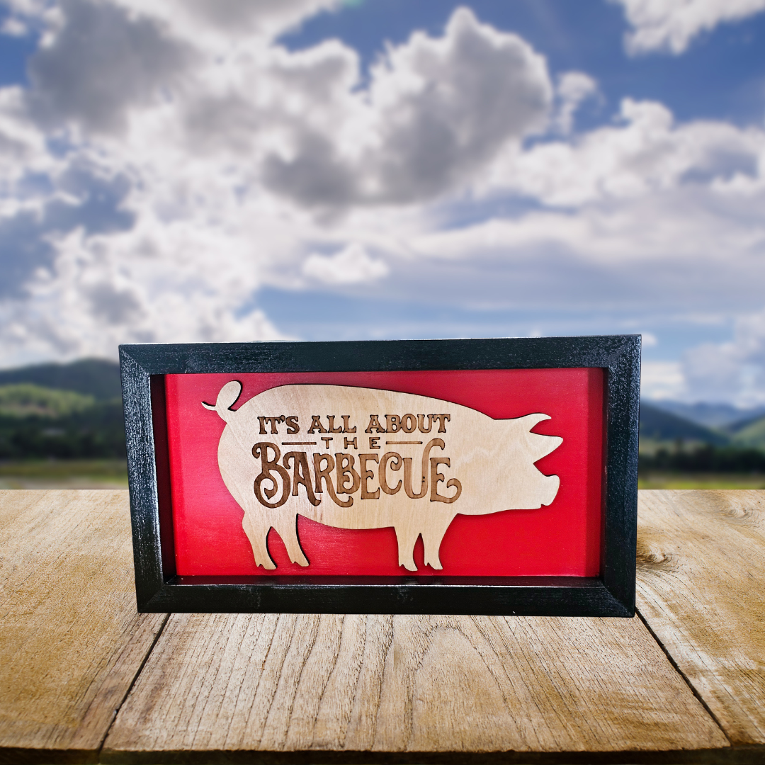 Cul de Sac Critters - Vente Pancarte - Panneaux gravés Bar BQ Fun, variété, cadre fait main, cadeaux pour papa11