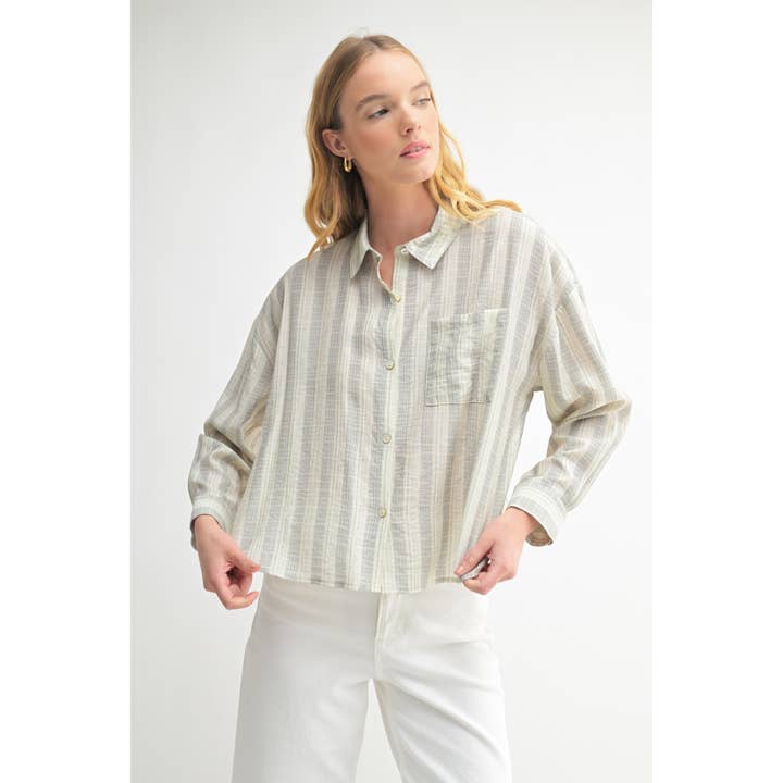 GREY MULTI STRIPE SHIRTS for wholesale on Faire1