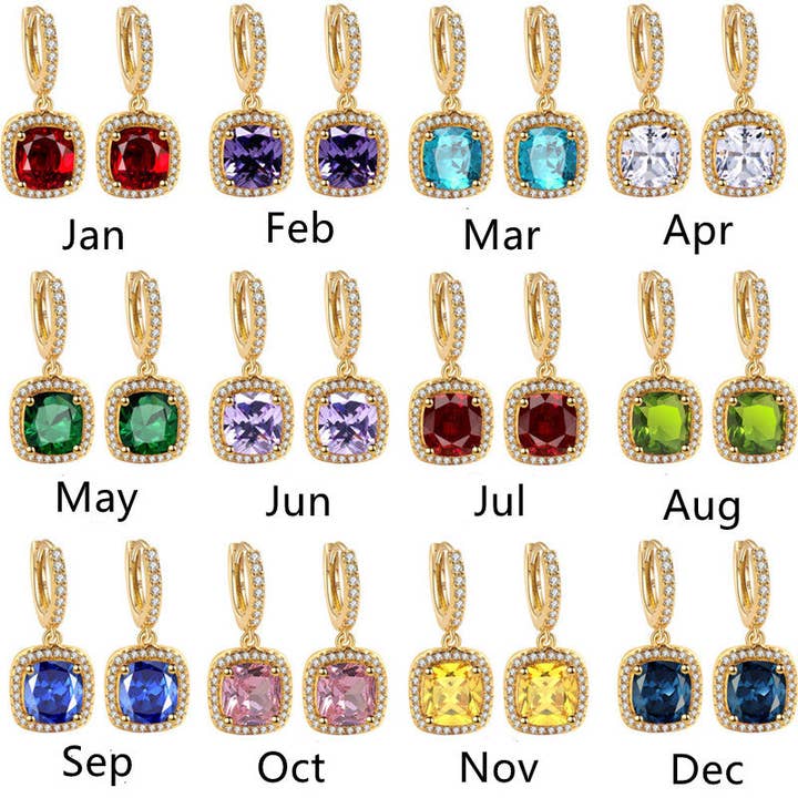 Perimade & Co. LLC – wholesale Hoop earrings – Custom Birthstone Dangle Hoop Earring in 925 Sterling Silver24