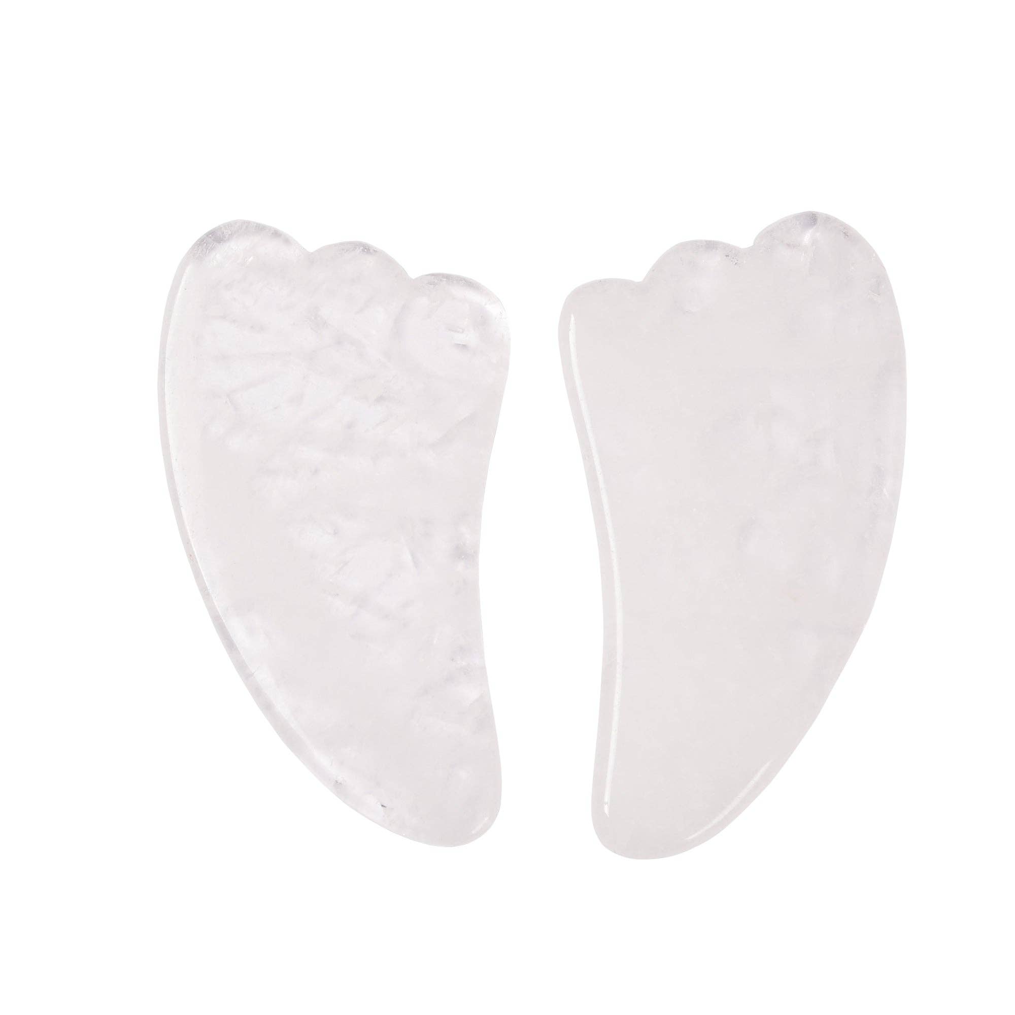 CRCBEADS - Wholesale Gua Sha Tool - Clear Quartz / Rose Quartz Gua Sha Massage Stone Tool Size55x105mm Sold by Piece3