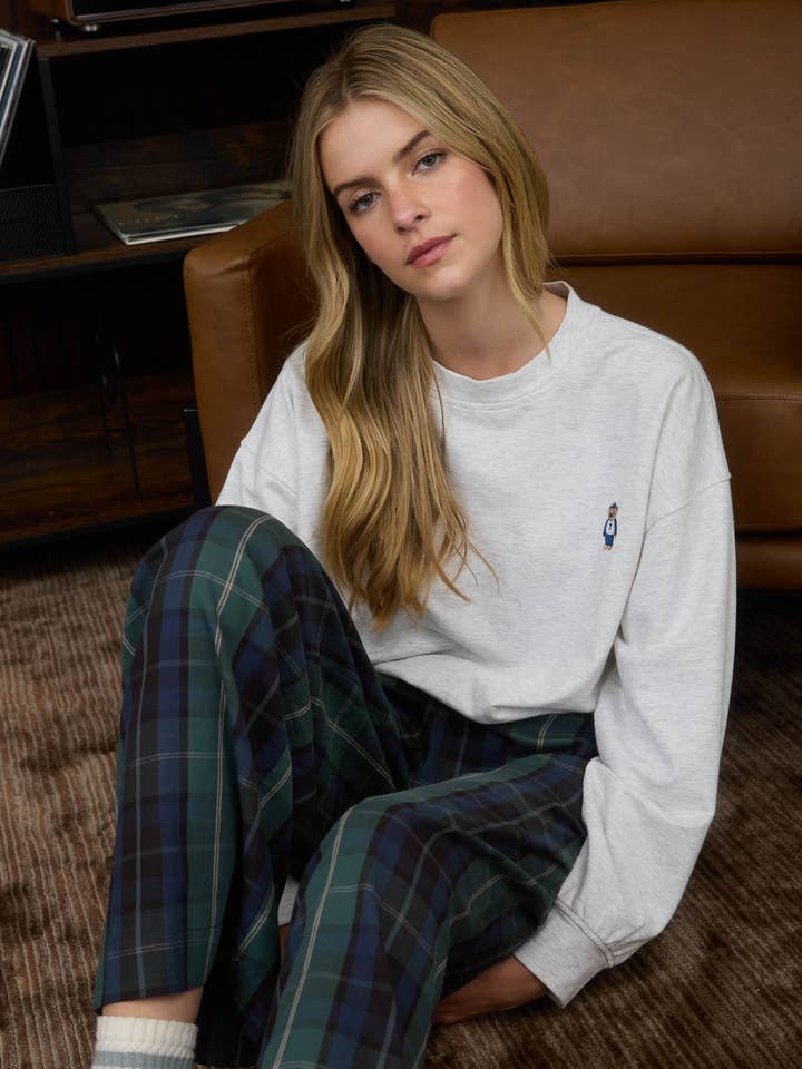 TEDDY BRODERI LÅNGÄRMAD STICKAD TOPP för wholesale av Blu Pepper