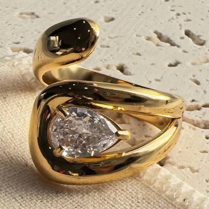 Anaya Chunky Oval Diamond Ring for wholesale by Everly Yours