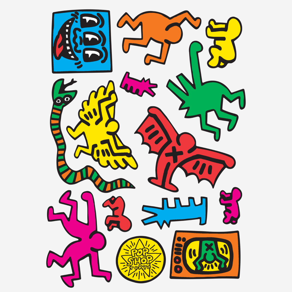 Apply Stickers - Wholesale Sticker - Pop Shop Tokyo Keith Haring Kiss-Cut Stickers, 15-Pack2