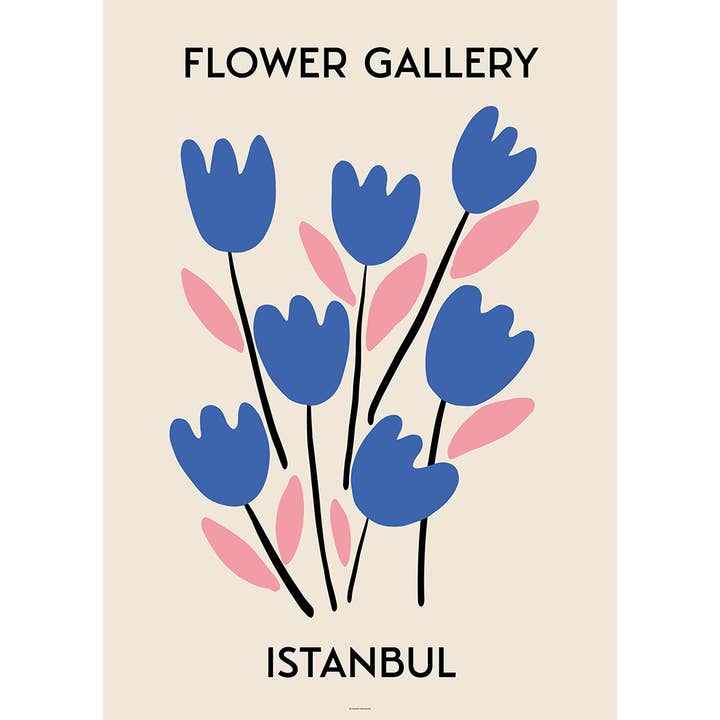 Flower Gallery Istanbul Art Print for wholesale by Paper Provision