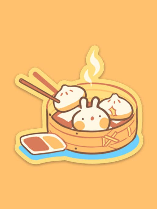 Gestoomd Broodje - Hoogwaardige Vinylsticker voor wholesale door HideawayMelon