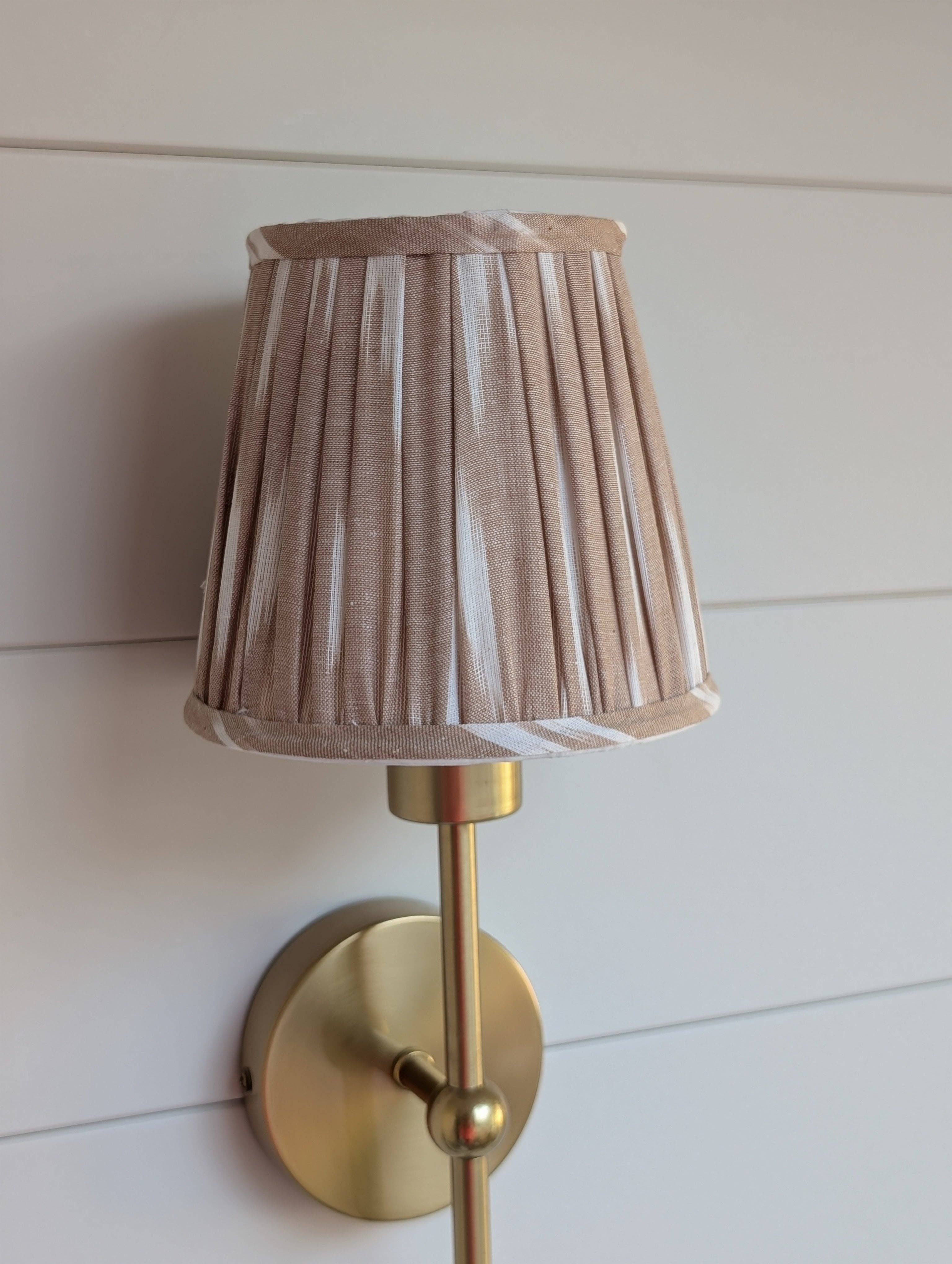 LNH EDIT - Wholesale Lamp Shade - Beige Ikat Pleated Lampshade6