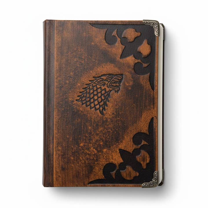 Caderno de Couro Vintage – Design de Lobo em Relevo, Antigo por atacado de ML Marcaleather