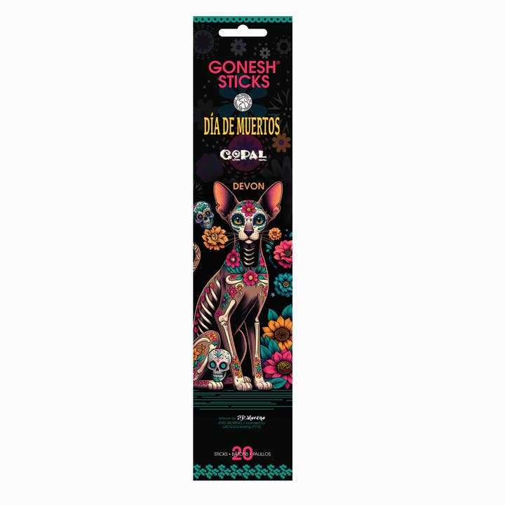 Gonesh - Wholesale Incense - Incense Sticks: Dia De Muertos Pet Friendly Cat Devon: Copal2
