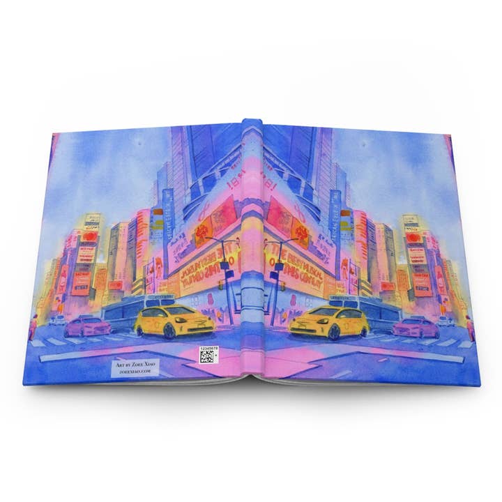 Zoee Xiao Artworks – wholesale Journal och dagbok – New York Journal - Time Square Inbunden Tidning Anteckningsbok