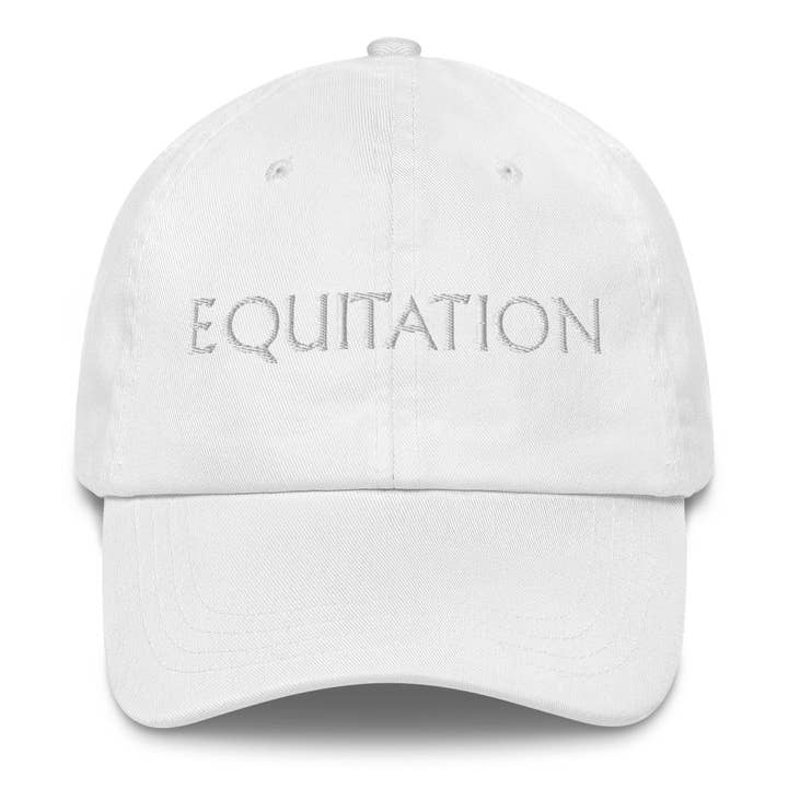 Dad hat - Equitation - White On White for wholesale by un.sus.tain.a.ble equestrian