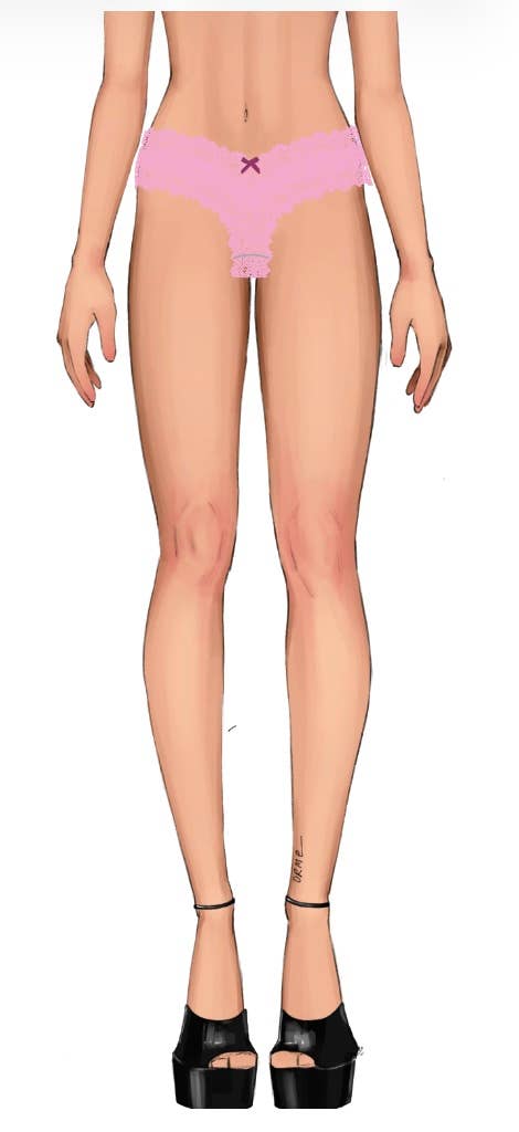 House of Desire - Venta al por mayor Ropa interior - Mujer - TANGA CON ENCAJE LANA Y ESCOTE EN V2