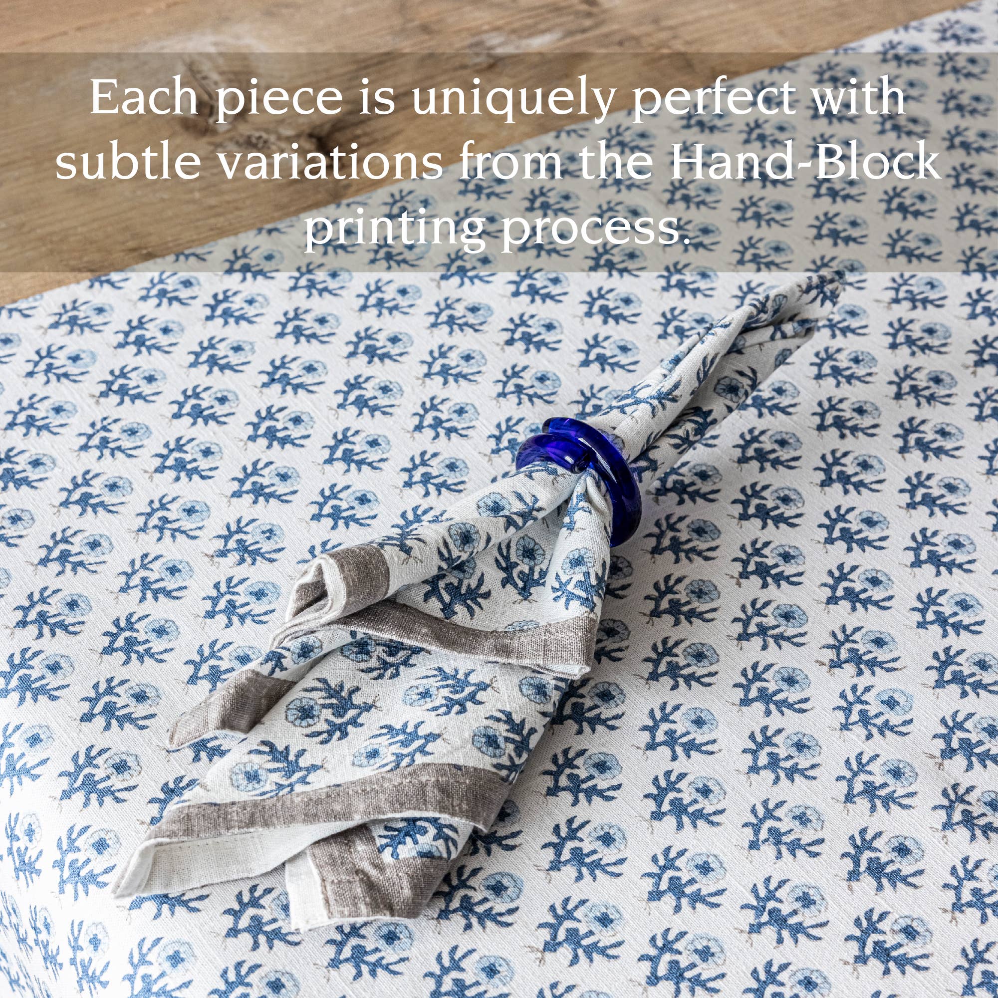 over&back - Wholesale Dinner & Cloth Napkin - Artisan Hand-Blocked Cloth Napkins – 100% Cotton – Set of 4 27