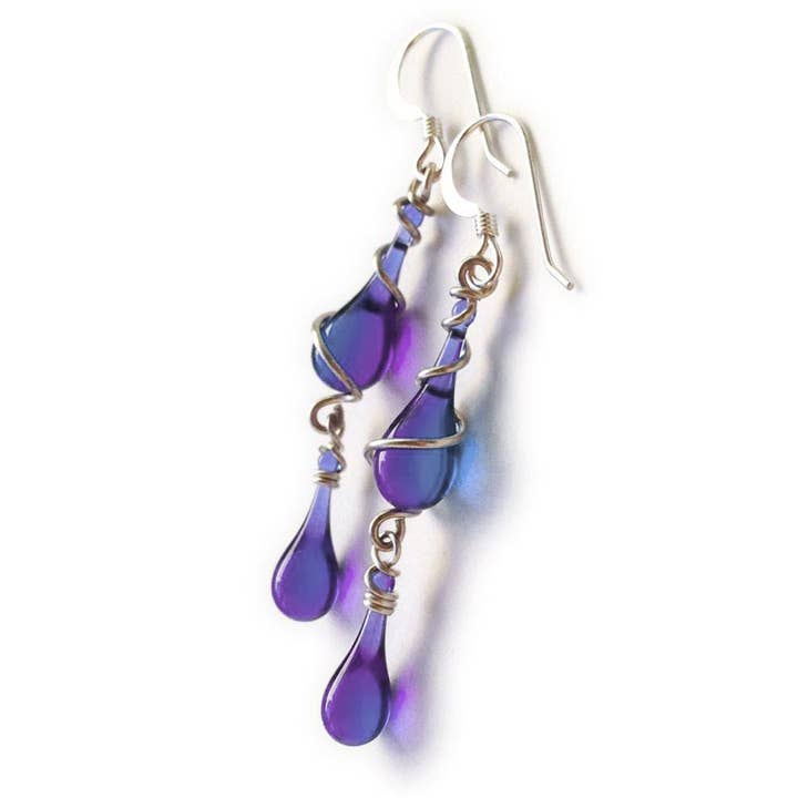 Sundrop Jewelry - Wholesale Dangle Earrings - Gemini Glass Teardrop Earrings10